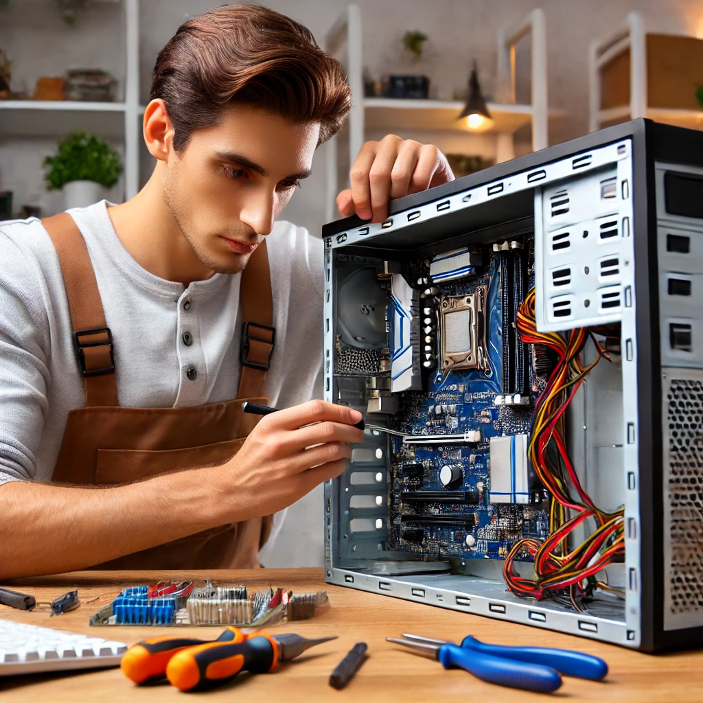 Technician Repairing a PC